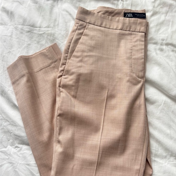Blush Pink Zara Work Pants - Picture 1 of 4